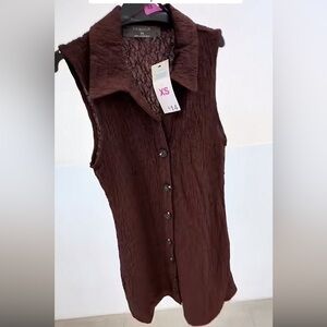 Primark Sleeveless Dress in Deep Brown